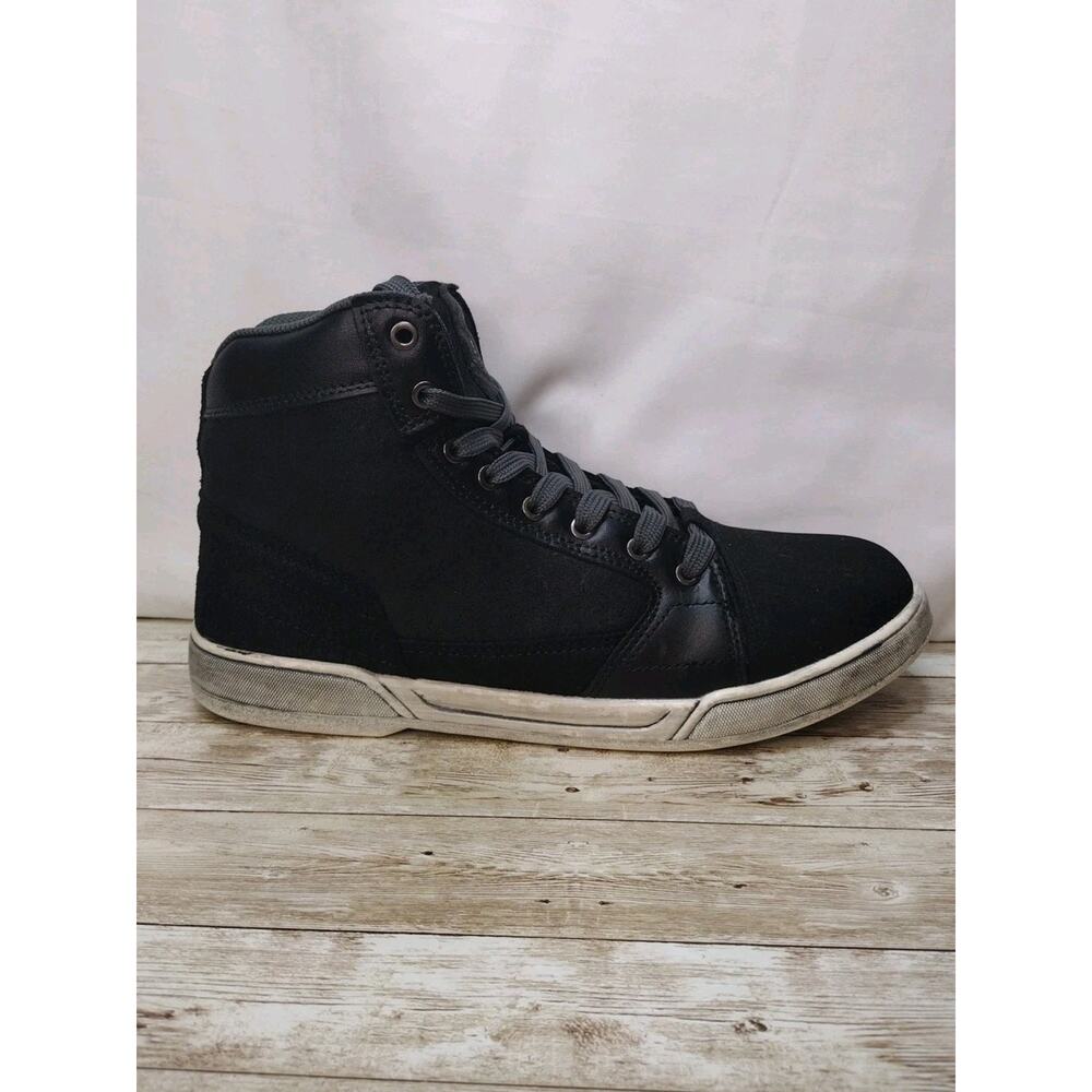 Street And Steel Kickstarter Moto Riding Hightops Black Leather Mens 9